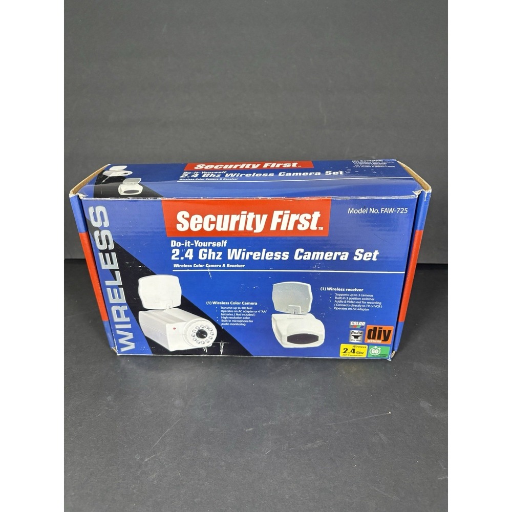 Security First FAW-725 Wireless Color Security Camera & Receiver Set 2.4GHz